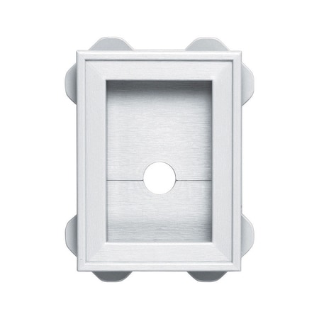 Builders Edge Builders Edge 6-1/4 in. H X 8 in. W X 1-5/8 in. L Prefinished White Vinyl Mounting Block 130030003117